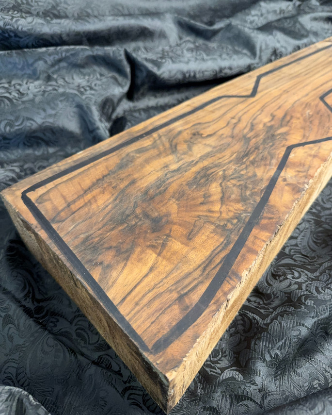 K-13 Turkish walnut rifle blank - butt end front