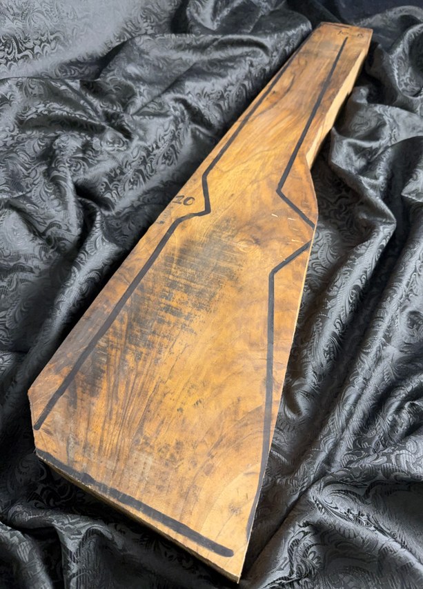 K-10 Turkish walnut rifle blank - full length front view