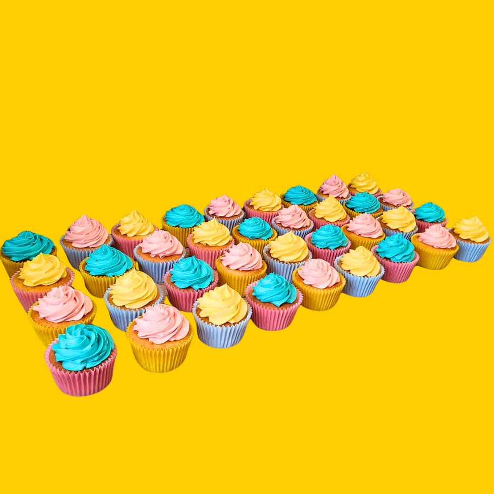 36 Cupcakes of various colours