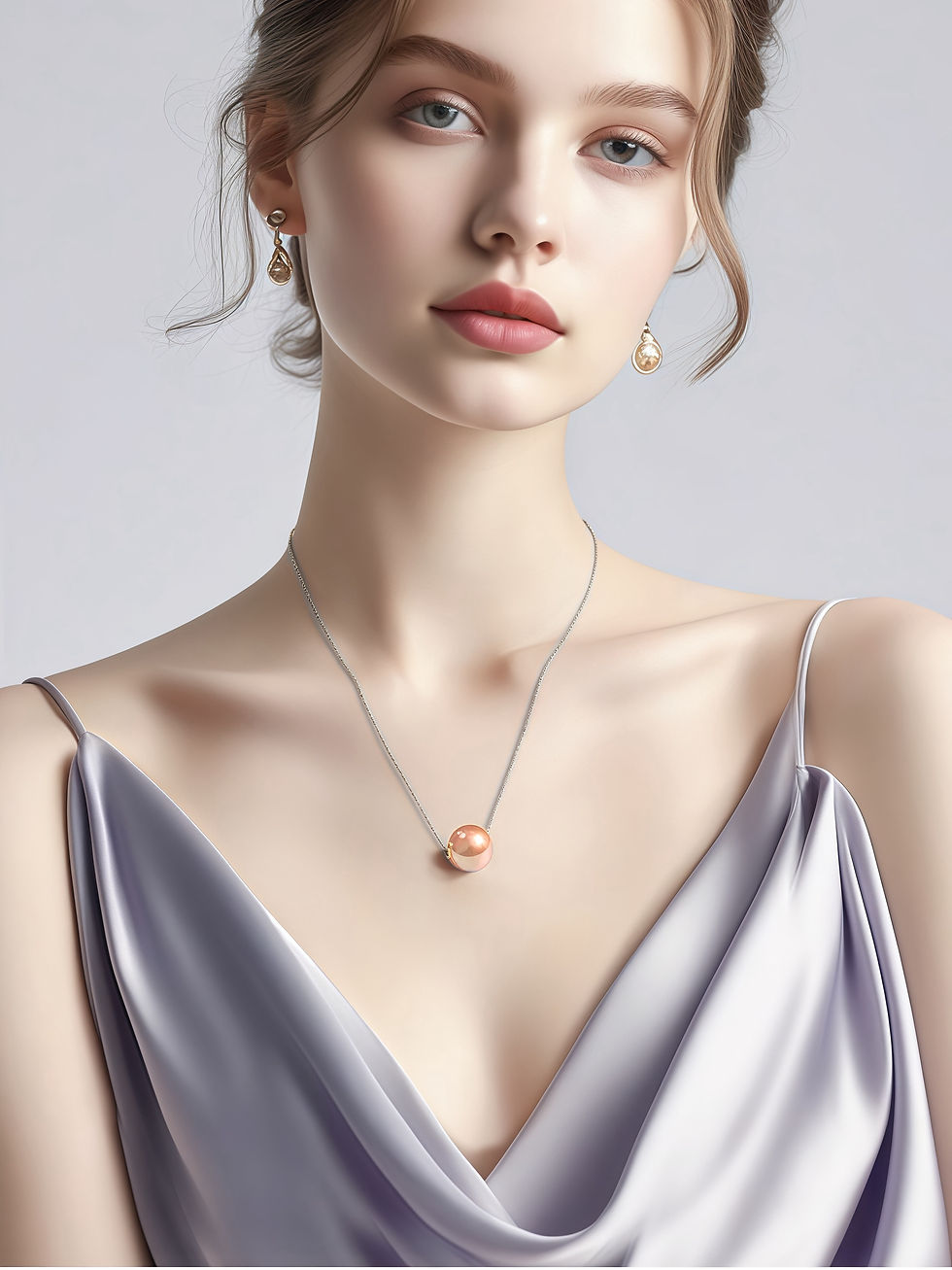 Thumbnail: Single Pearl Yellow Gold Necklace