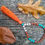 Thumbnail: Hand knotted mala beads with orange tassel