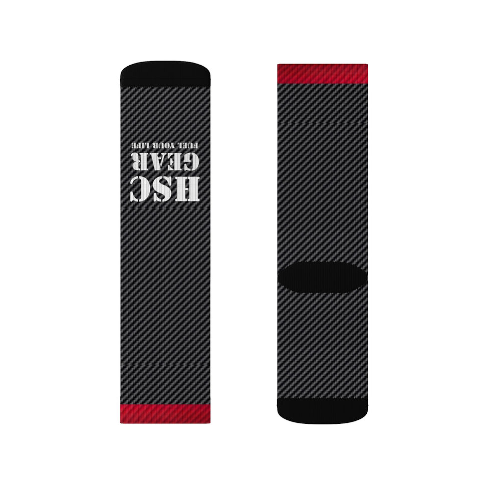 Thumbnail: HSC GEAR - Carbon Fiber/Red - Crew Socks