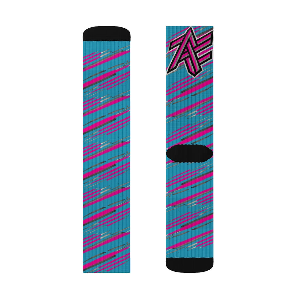 Thumbnail: HSC GEAR - Ashley Collection - AF Aqua - Crew Socks