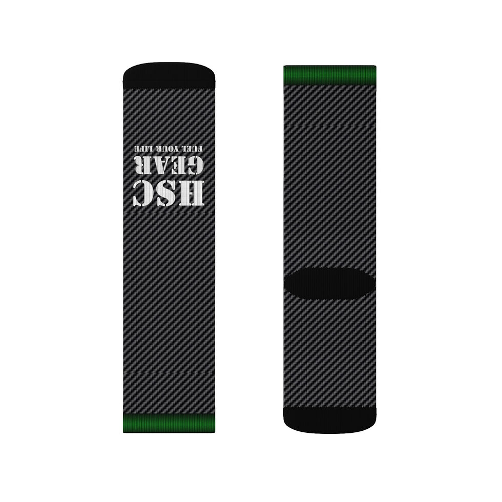 Thumbnail: HSC GEAR - Carbon Fiber/Greeen - Crew Socks