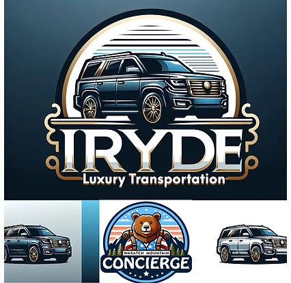 iRyde logo with Wasatch MTN Concierg logo