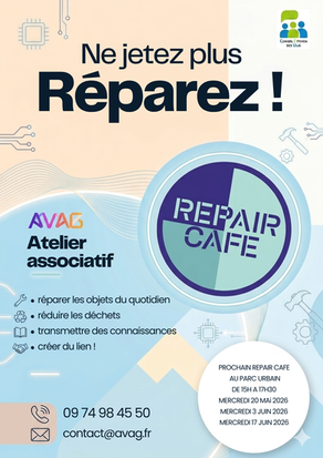Repair Café - MAI / JUIN 2026