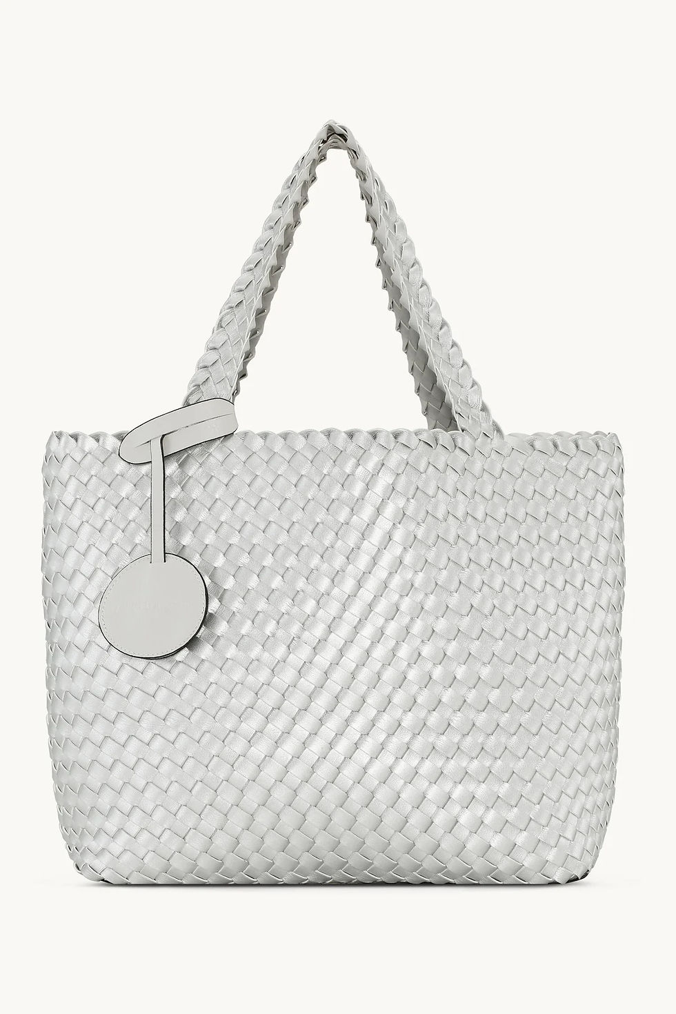 Thumbnail: Ilse Jacobson Medium Reversible Silver Weave Shopper