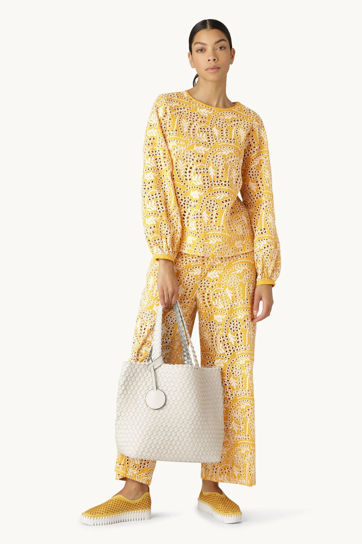 Ilse Jacobson Medium Reversible Silver Weave Shopper