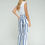 Thumbnail: Vilagallo Blue & White Stripe Trouser with Buttons  