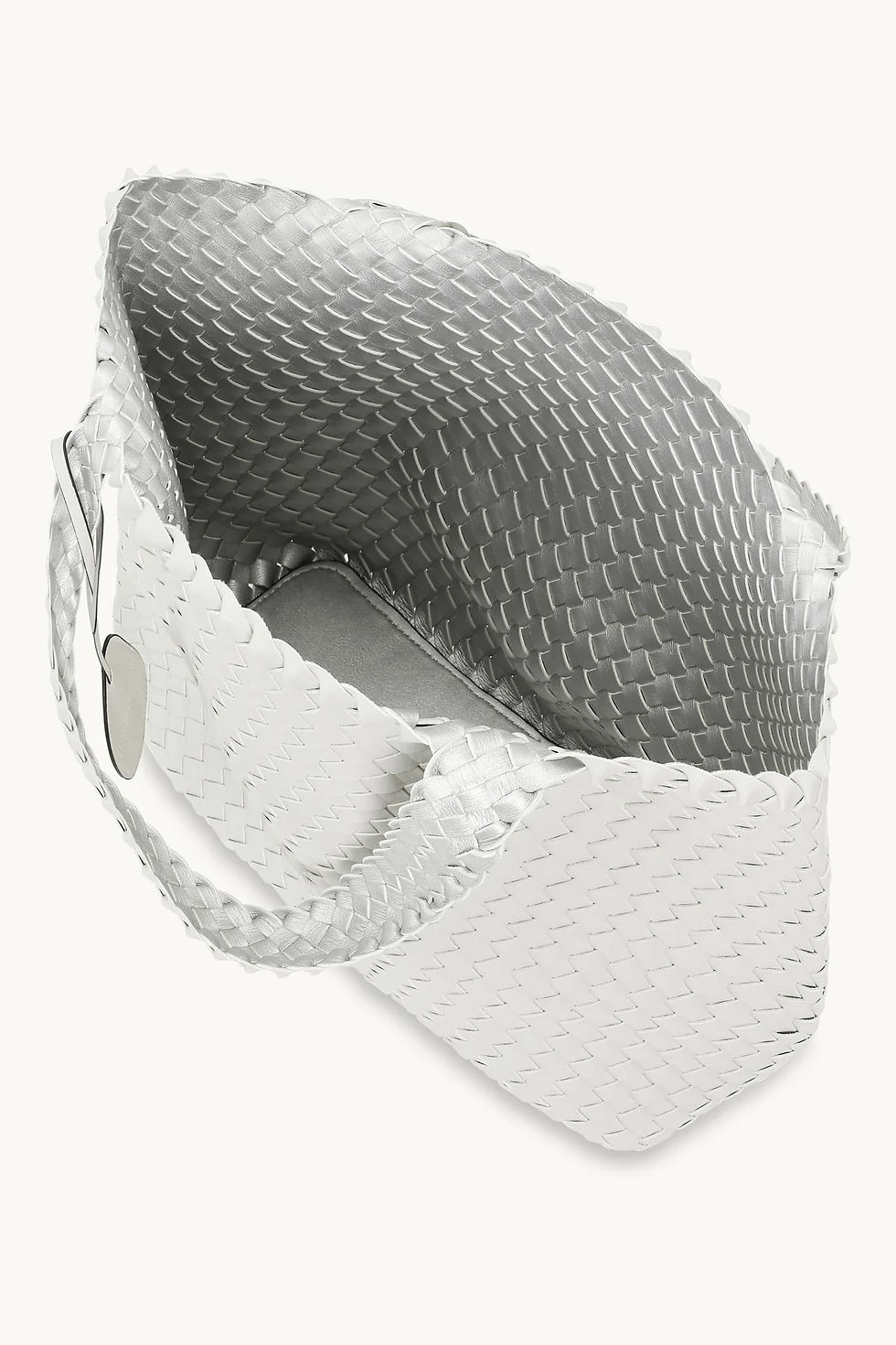 Thumbnail: Ilse Jacobson Medium Reversible Silver Weave Shopper