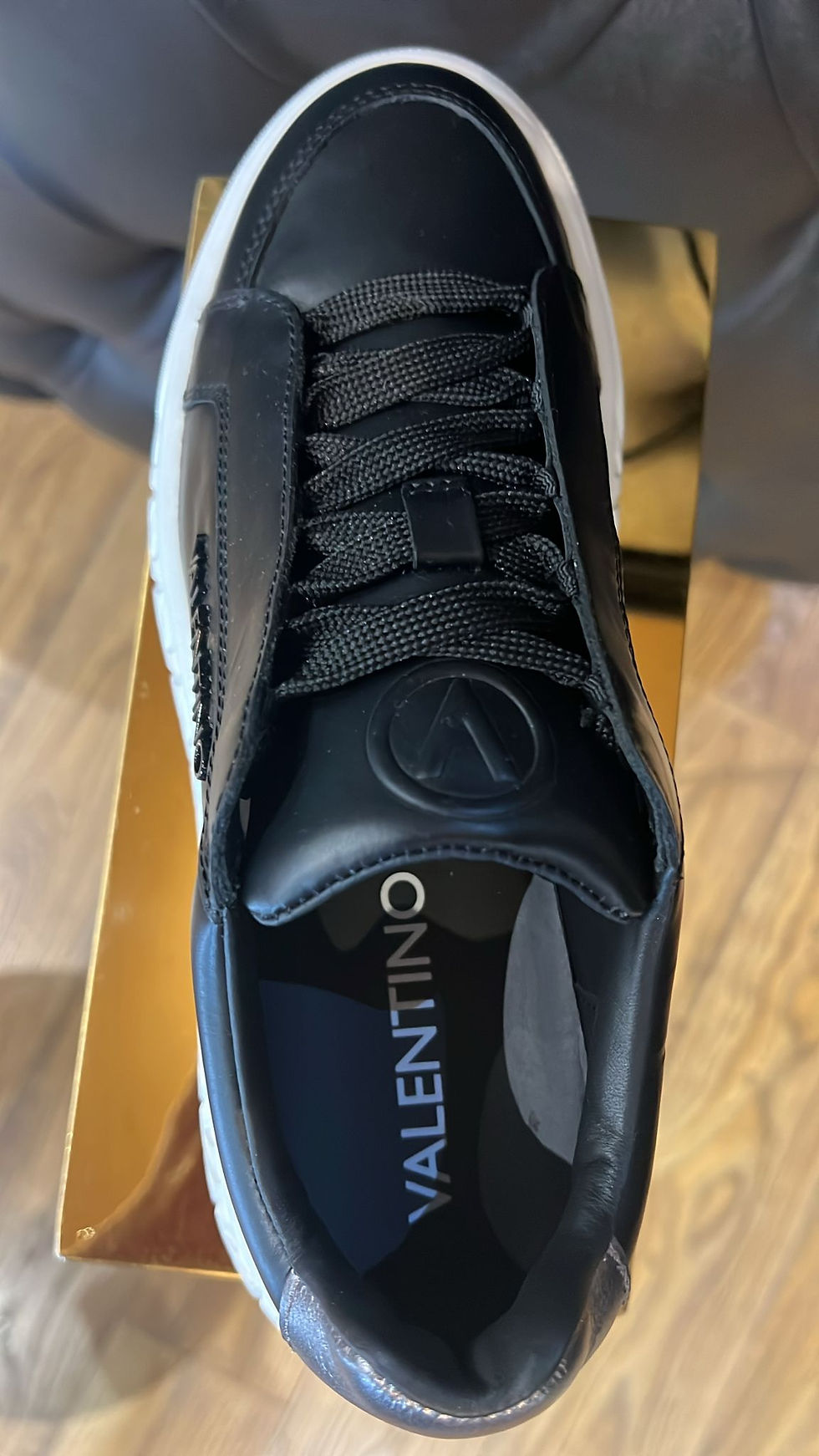 Thumbnail: Valentino Calfskin Black Trainer