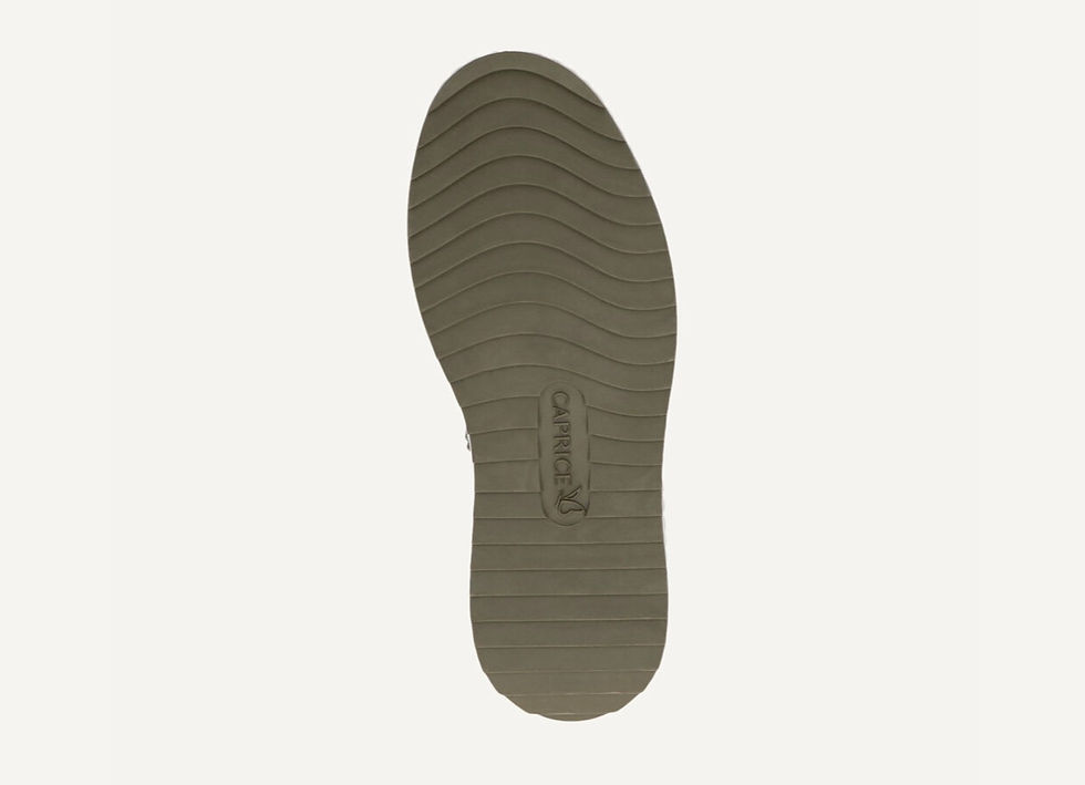 Thumbnail: Caprice Khaki Trainer with Animal Print Detail 