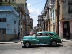 Green Car In Havana