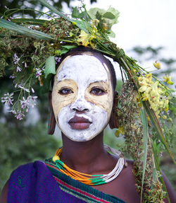 Portrait Of Girl Balancing Flowers On Head 2_MG_2202