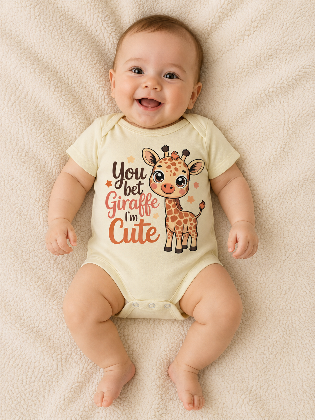 cute giraffe baby vest