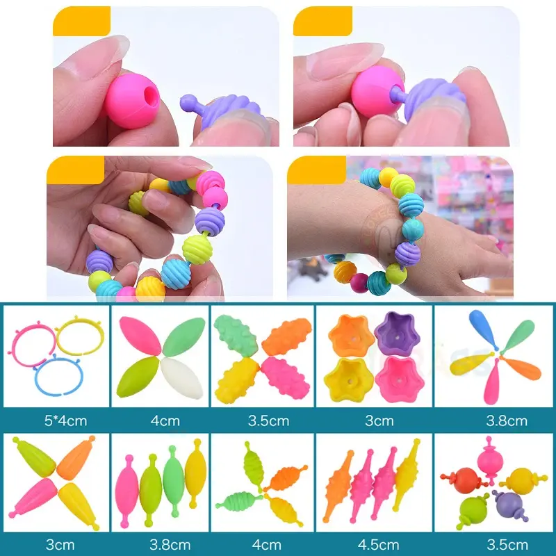 Thumbnail: Child Pop Beads Girls Toys Creativity