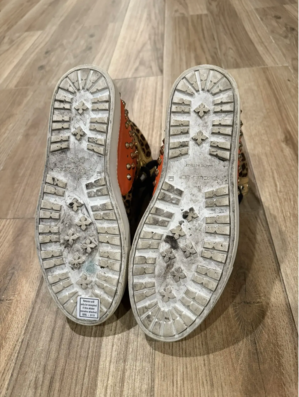 Thumbnail: Dsquared2 Cheetah Studded Sneakers