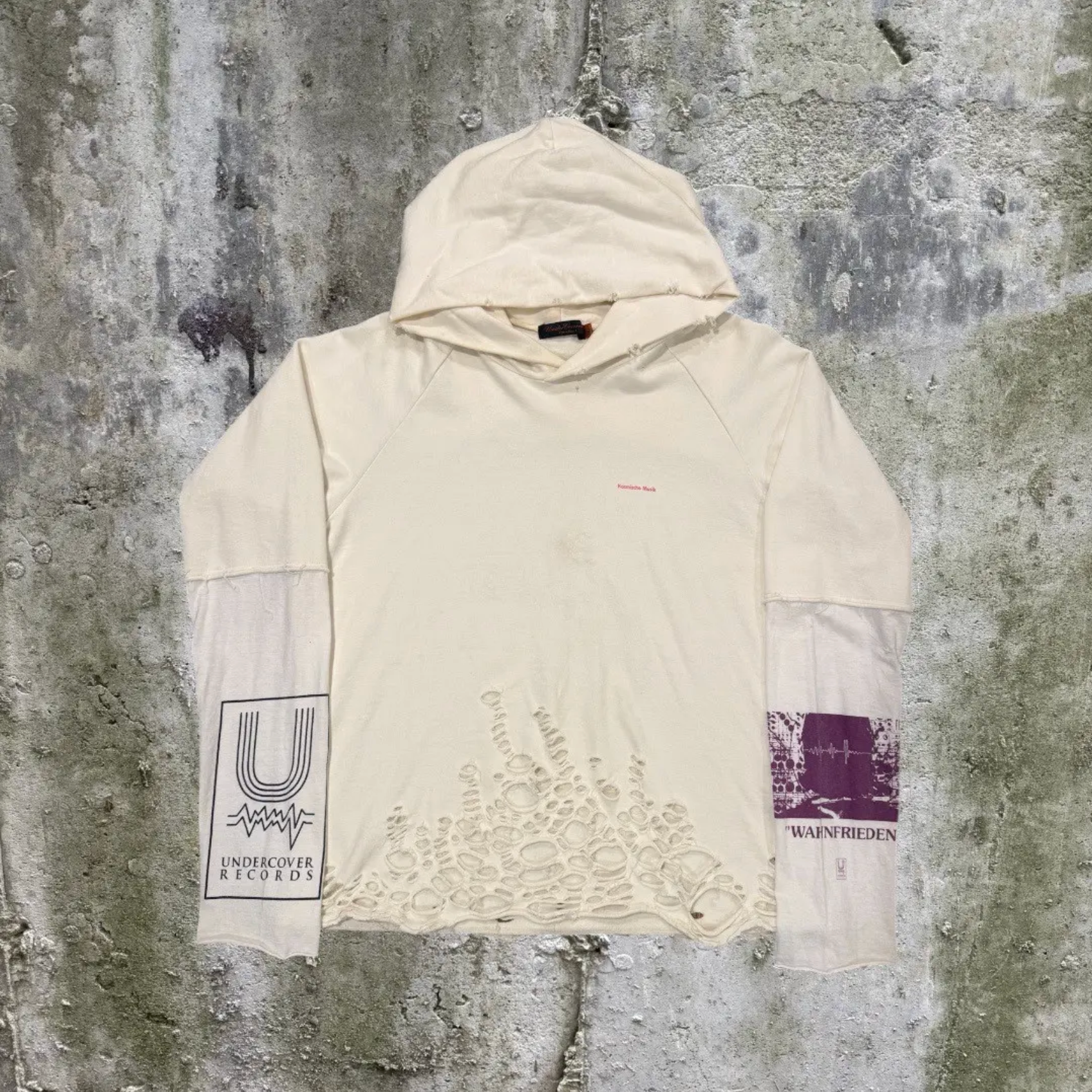 SS06 Undercover ‘T’ Wahnfrieden Distressed Hoodie