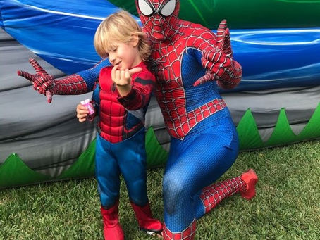 Spiderman making the ultimate superhero party