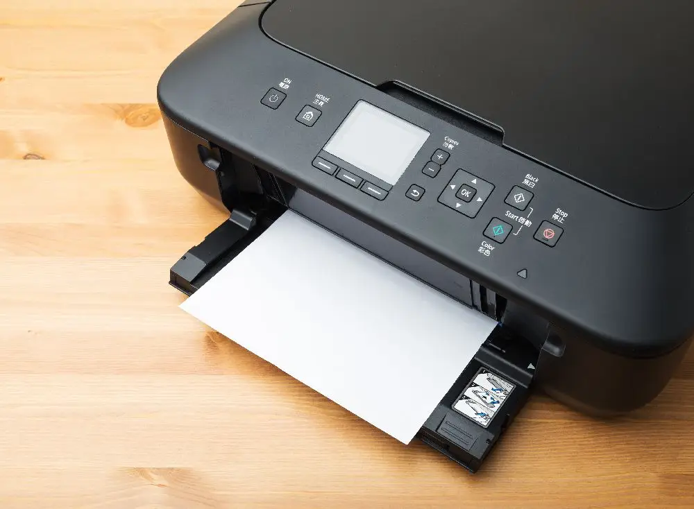 Bildet viser en printer