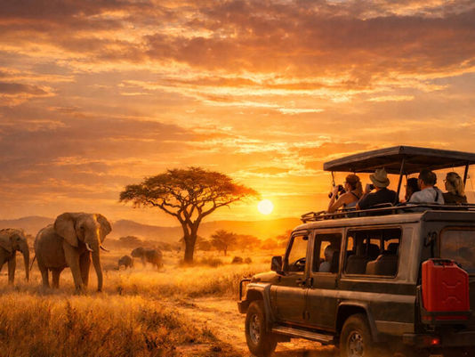 Bilde fra savanne i Afrika