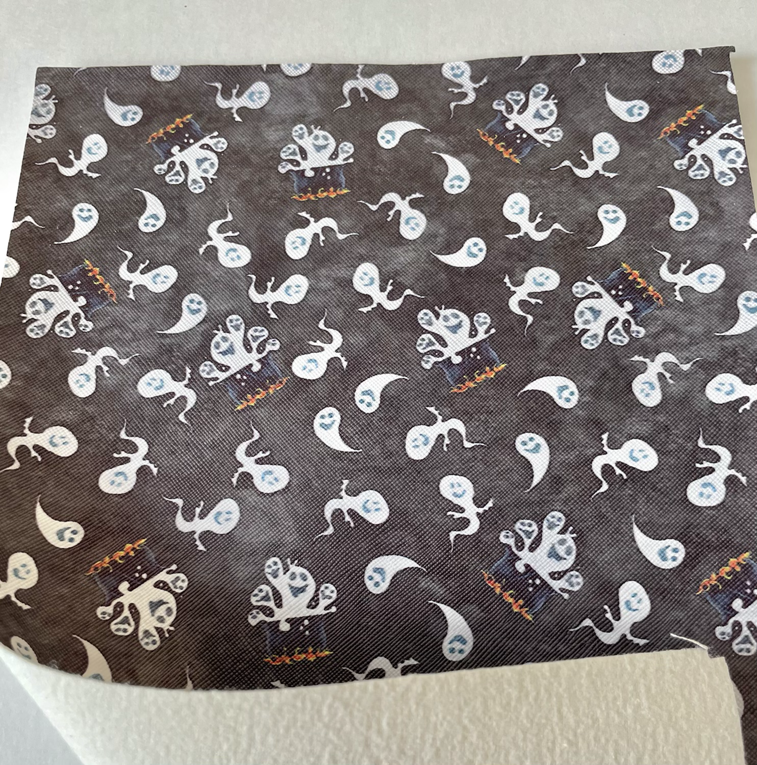 Halloween Patterned Leatherette- Ghost Soup