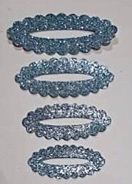 Scallop oval snap clip- Precuts