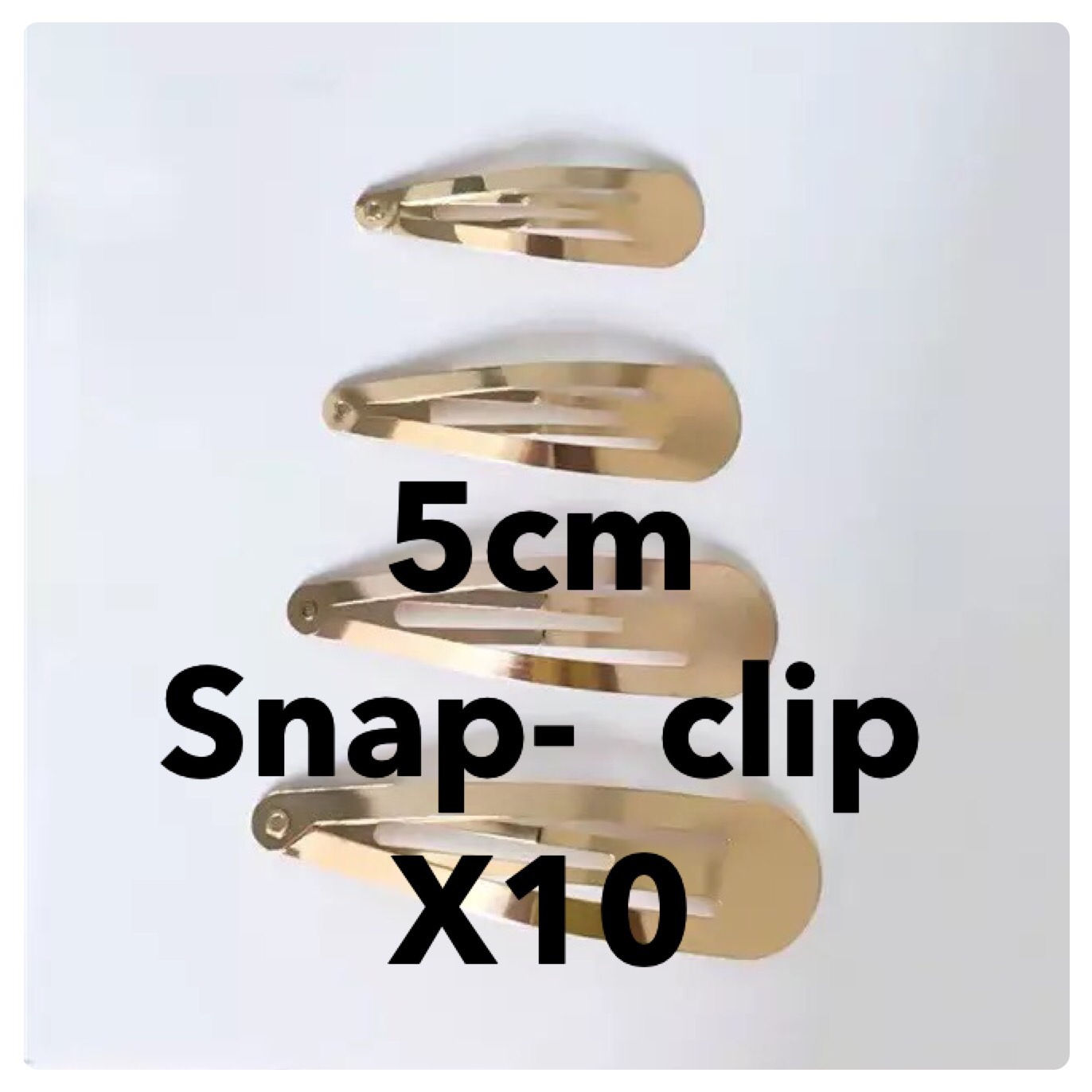 5cm Snap clips- Silver
