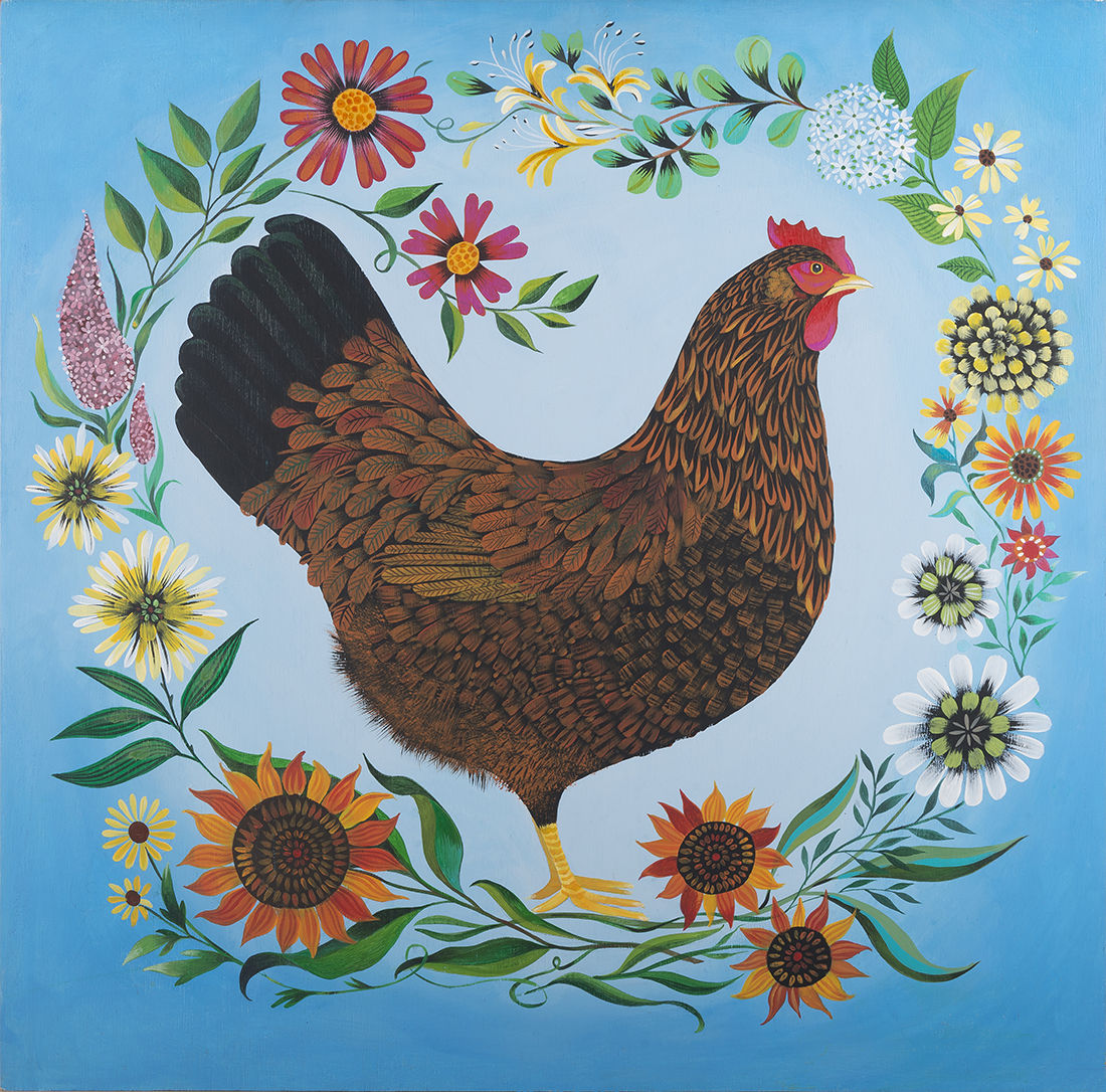 Garden Welsummer Aluminum Print