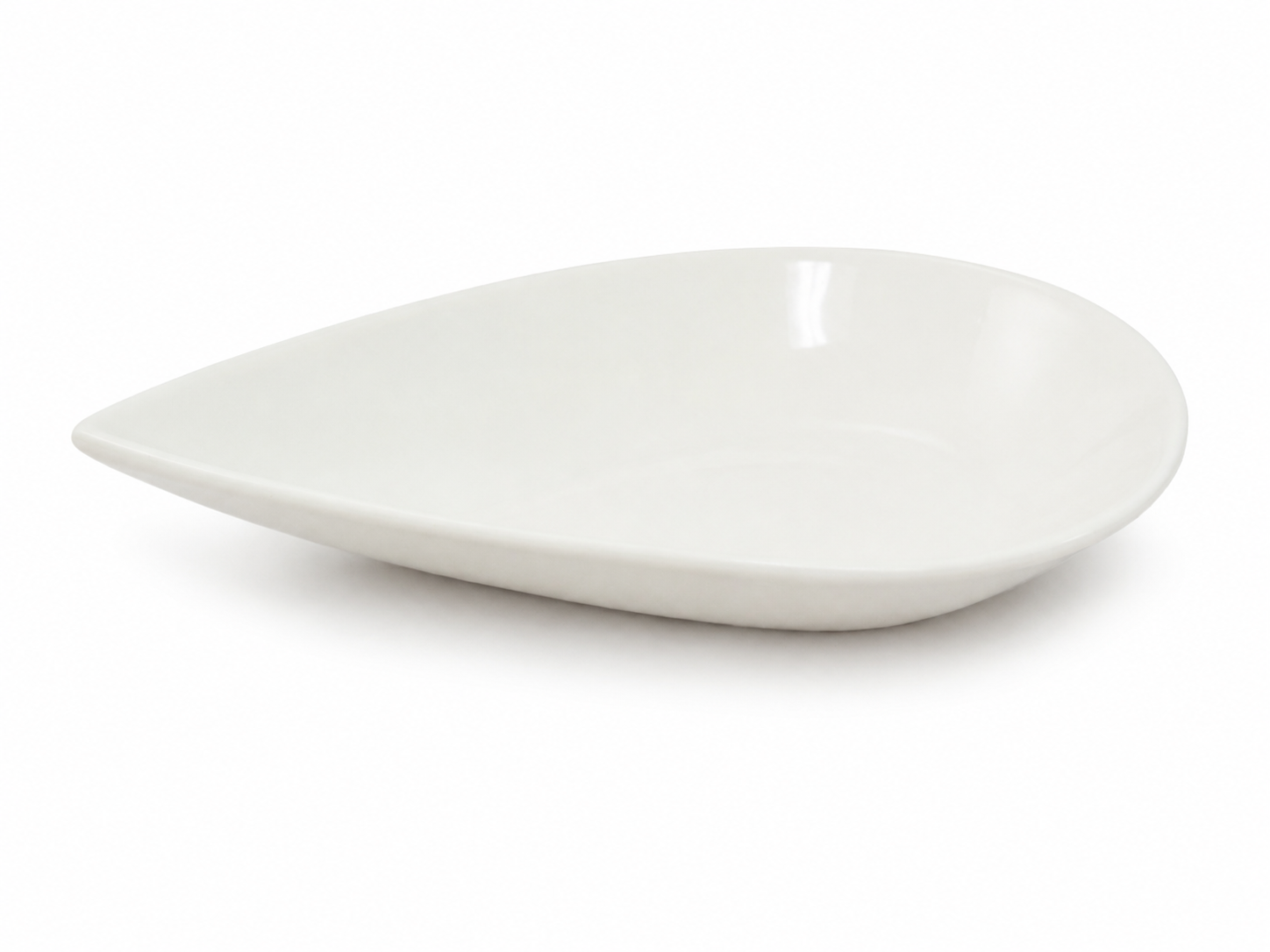 White Teardrop Plate 3.5"