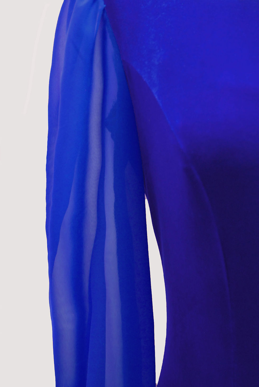 Thumbnail: 2651 Blue Velvet, Chiffon Sleeves