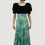 サムネイル： 2632 Forest Green Velvet Top, Sage Spandex Skirt