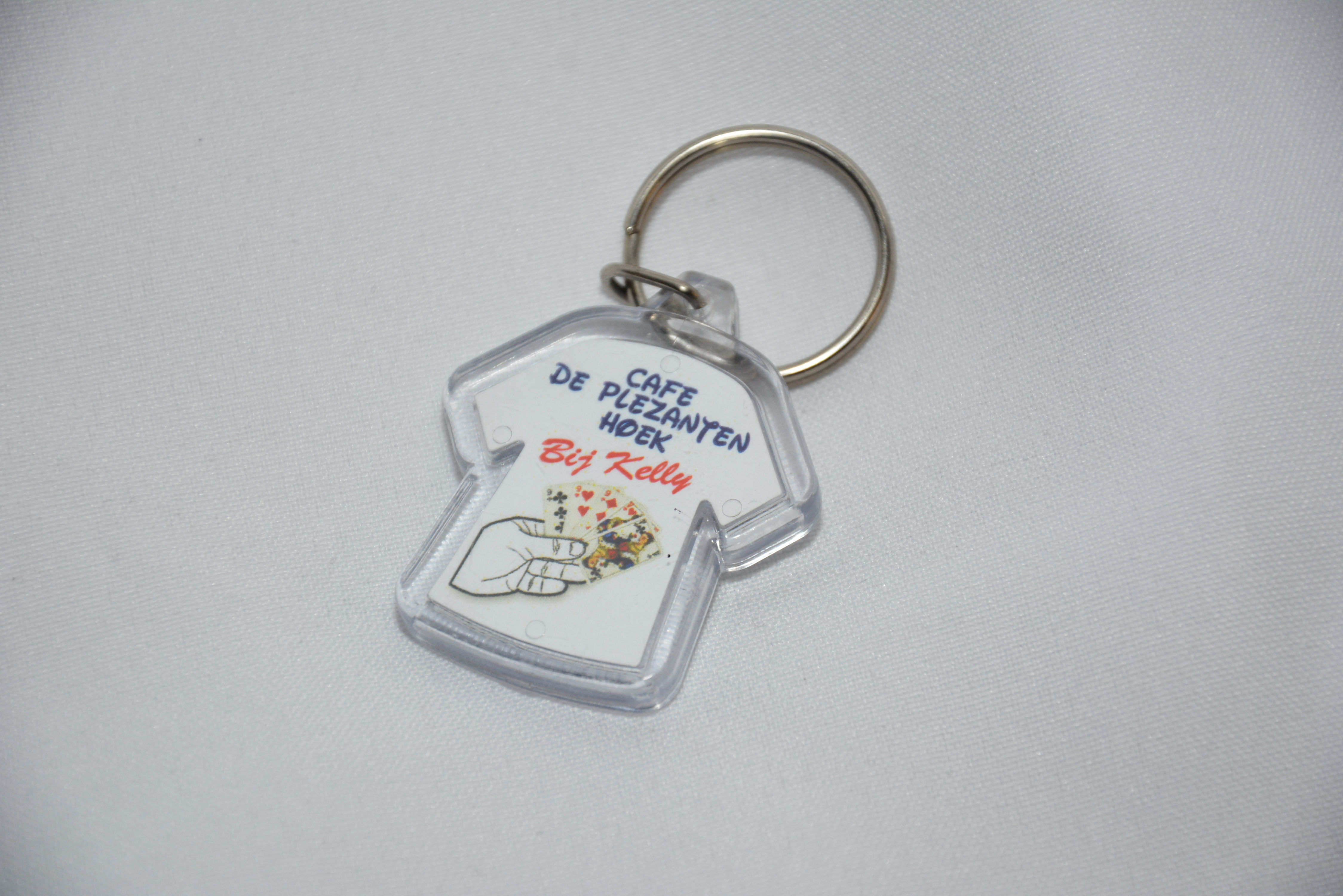 plexi sleutelhanger in t-shirt vormpje