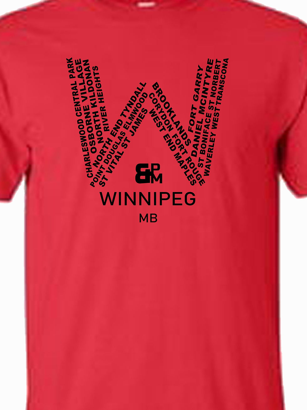 Thumbnail: "The W Block Party Collection" Black Print T-Shirt in Multiple Colors