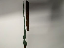 landscape #1 oxidised steel, acrylic ink on canvas paper