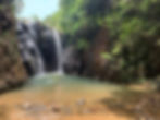 Tai Tam Mound natural pool with a waterfall