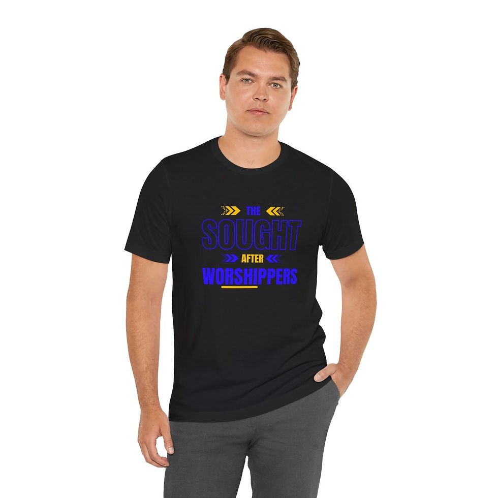 Thumbnail: Sought-after Worshippers | Ryl/Ylw | Unisex Jersey Short Sleeve Tee