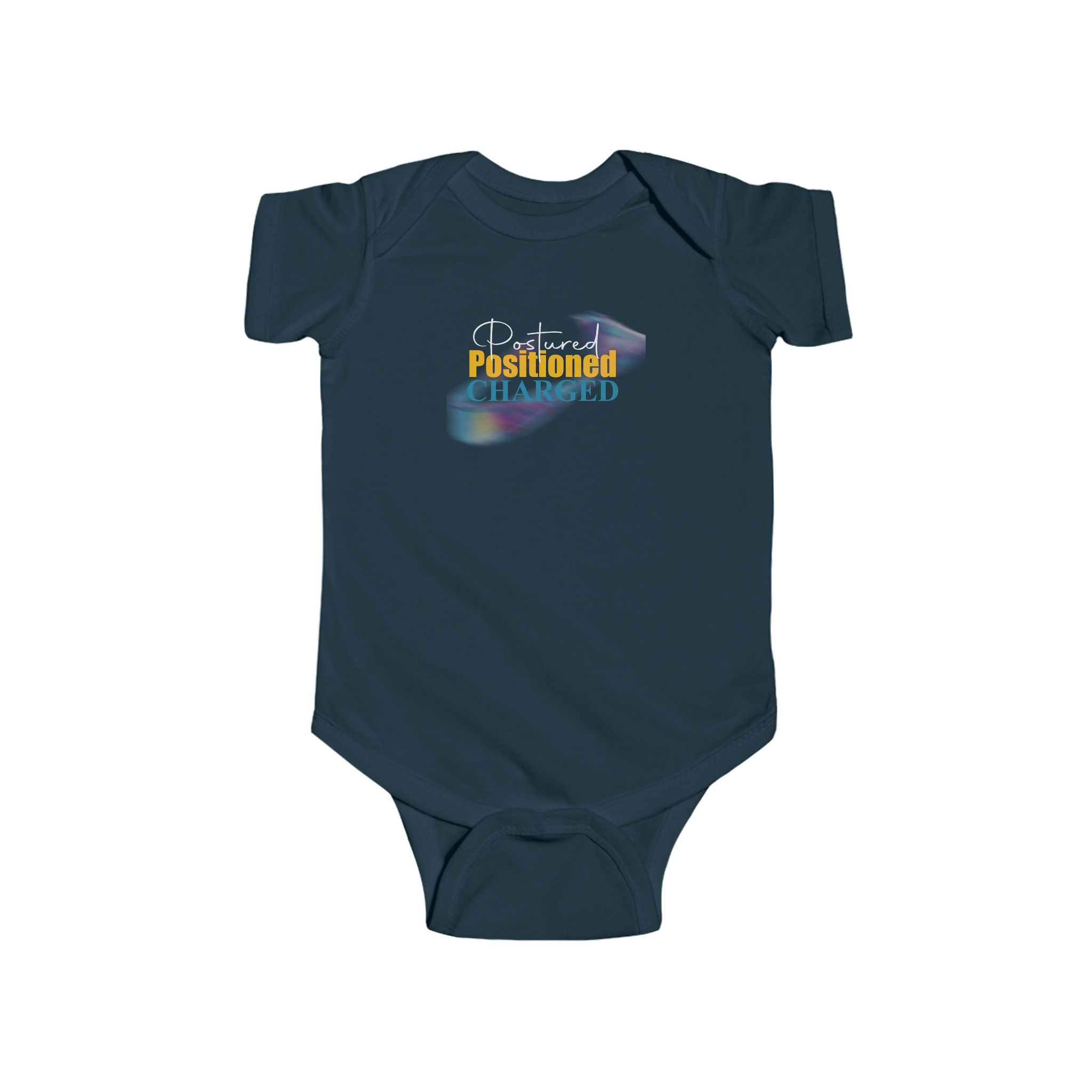 Postured, Positioned, Charged Infant Fine Jersey Bodysuit