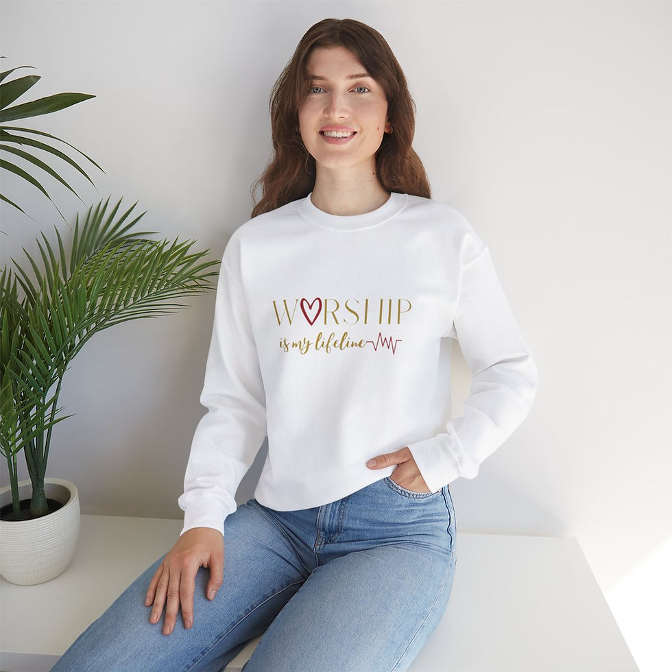 Thumbnail: Worship | My Lifeline Unisex Heavy Blend™ Crewneck Sweatshirt