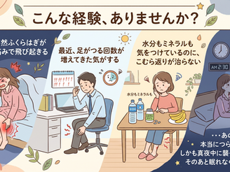 【夜中の「こむら返り」、実は"仙骨"と姿勢が関係しているかもしれません】