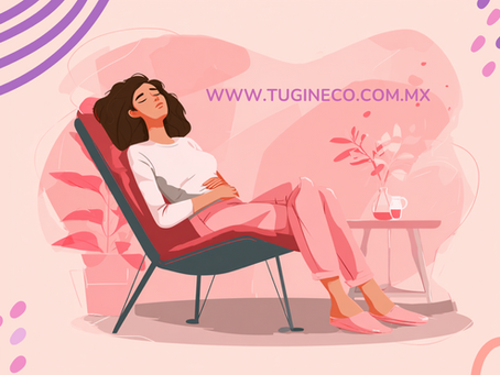 Mujer sintiendo dolor abdominal