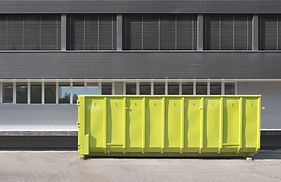 Bright Yellow Dumpster