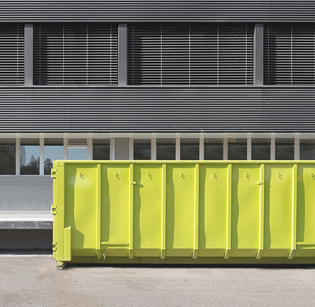 Bright Yellow Dumpster