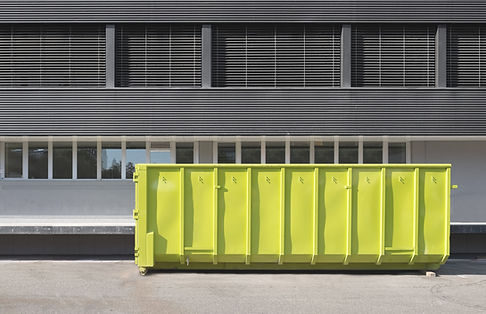 Bright Yellow Dumpster