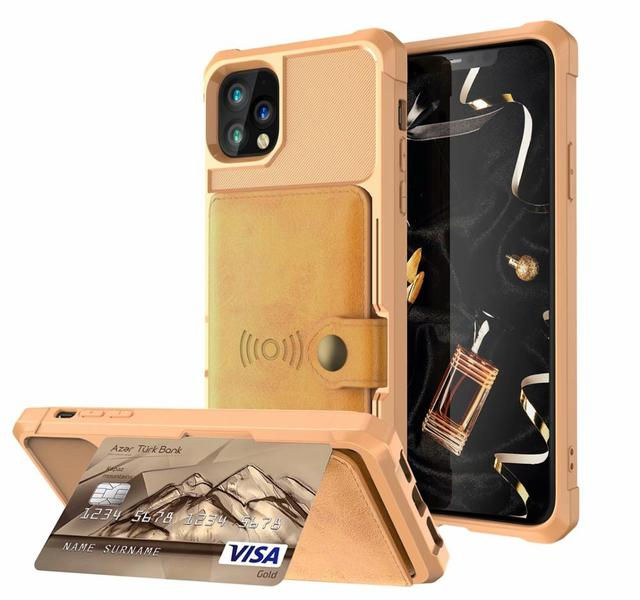 Thumbnail: 360 Protection Magnetic Leather Wallet Armor Case for iPhone