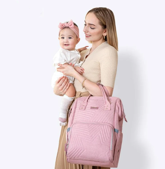 Thumbnail: Modern Quilted Diaper Bag Backpack