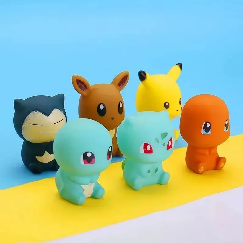 Thumbnail: Pokemon 6pcs/set Baby Bathroom Toys Pikachu Bulbasaur Charmander