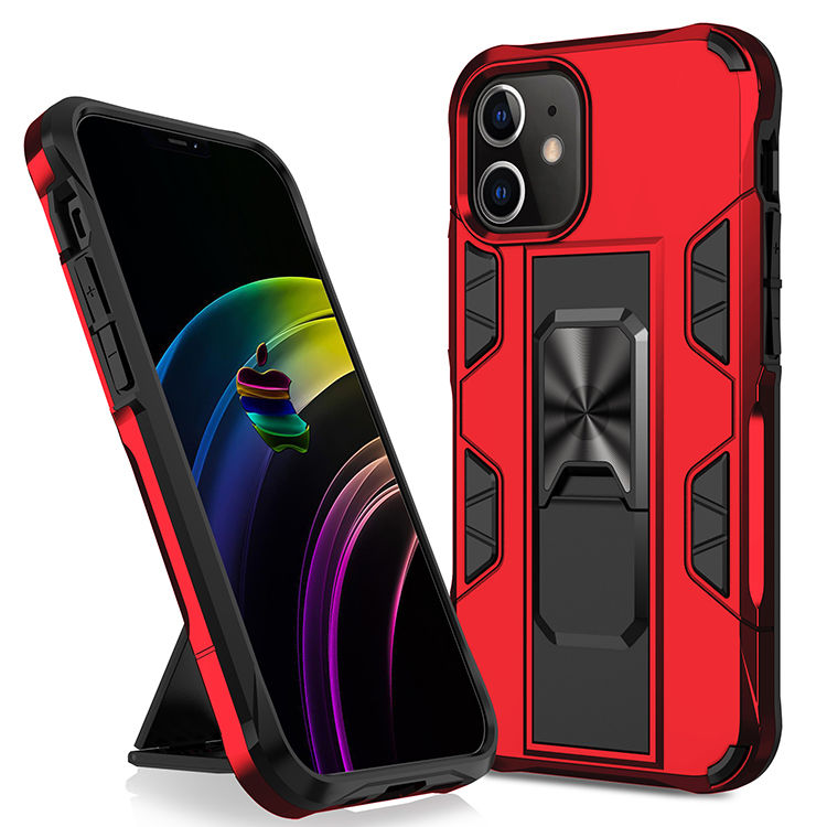 Thumbnail: Military Grade Armor Protection Stand Magnetic Feature Case for iPhone