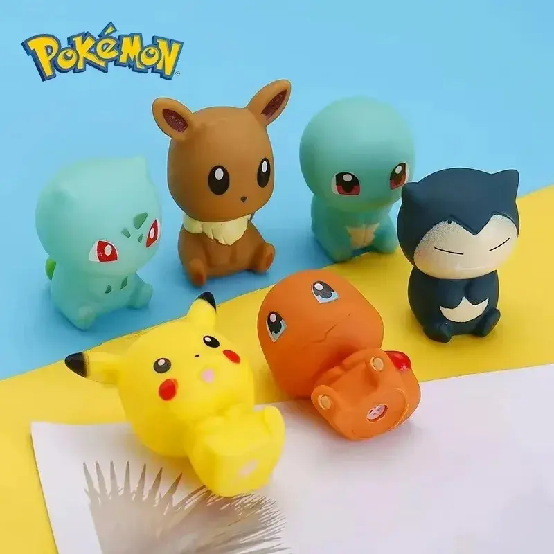 Thumbnail: Pokemon 6pcs/set Baby Bathroom Toys Pikachu Bulbasaur Charmander
