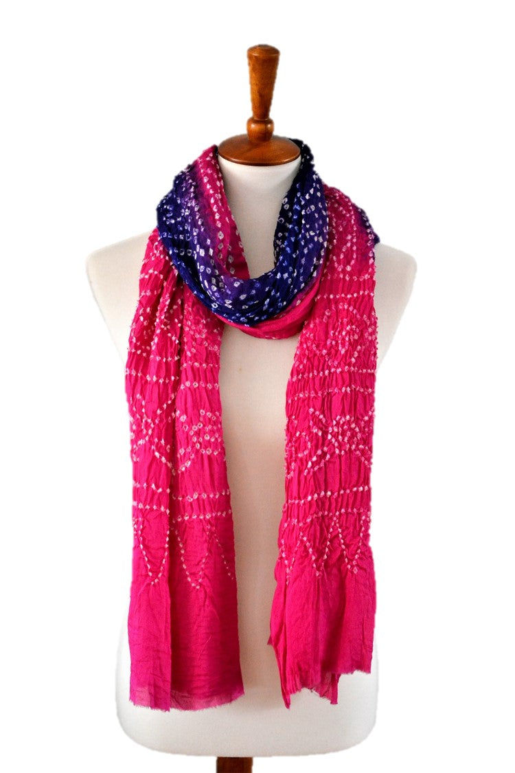 Thumbnail: OMSutra Tie-dye designer fashion Silk Scarves